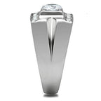 Sleek Men's Vacation Jewelry Ring with a Sparkling Center Stone and Elegant Design