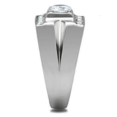 Sleek Men's Vacation Jewelry Ring with a Sparkling Center Stone and Elegant Design