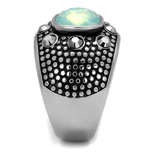 Mens vacation jewelry ring with a large stone and metallic accents for stylish summer looks