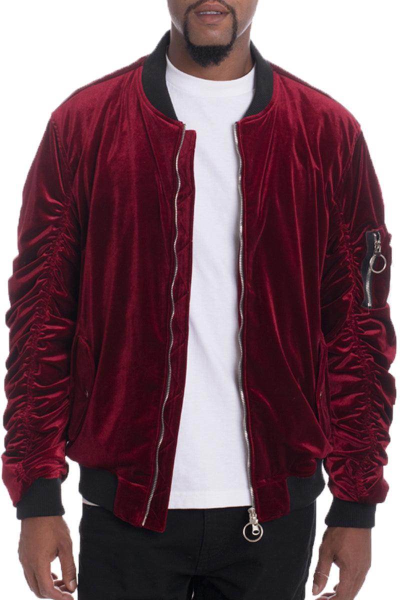 Velour bomber top jacket mens