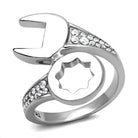 Men's Jewelry - Rings Mens Wrench Tool Stainless Steel Cubic Zirconia Ring