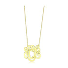 Gold minimalist fashion necklace featuring a stylish love design on a delicate chain
