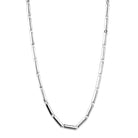 Minimalist sterling silver jewelry necklace with sleek elongated links for a modern look
