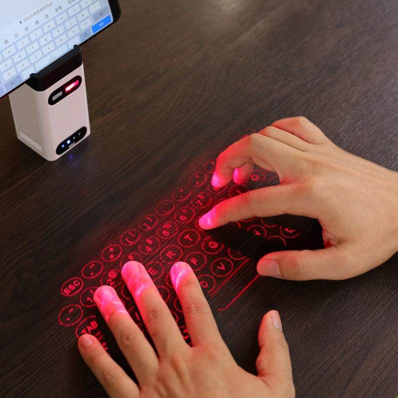 Red Laser Projection Mobile Compatible Keyboard for Easy Typing on Any Surface