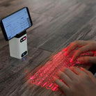 Portable mobile compatible keyboard with LED projection for easy typing on smartphones