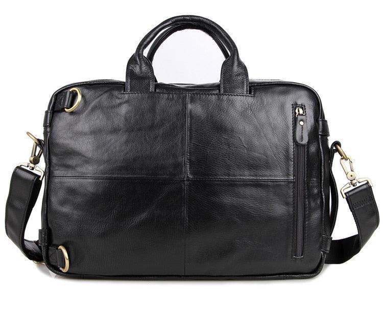 Luggage & Bags - Briefcases Modern Professional Genuine Leather Black Briefcase Shoulder Bag