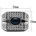 Montana blue ring for men with a large blue stone and sparkling accents for stylish outfits