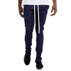 WEIV navy white track pants mens with a comfortable fit and stylish design for casual wear