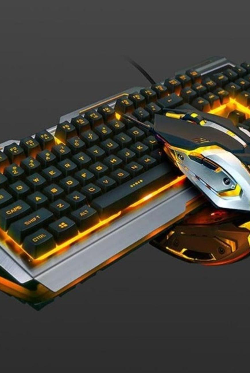 Gadgets Ninja Dragons Tungsten Gold Metal Frame Gaming Keyboard And...