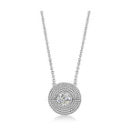 Elegant no plating hypoallergenic jewelry for women featuring a sparkling center stone in a round pendant