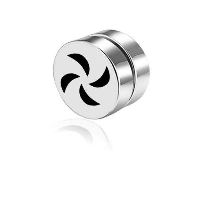 VacationGrabs non-pierced earrings studs with a stylish swirl design in silver tone