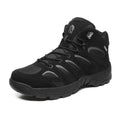 VacationGrabs non-slip tactical ankle boots in black with durable materials and rugged design for outdoor activities