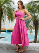 Women's Dresses Hot Pink One-Shoulder Midi Dress