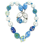 Women's Jewelry - Necklaces OT682 - Silver Brass Necklace with Synthetic Glass Bead in Multi Color
