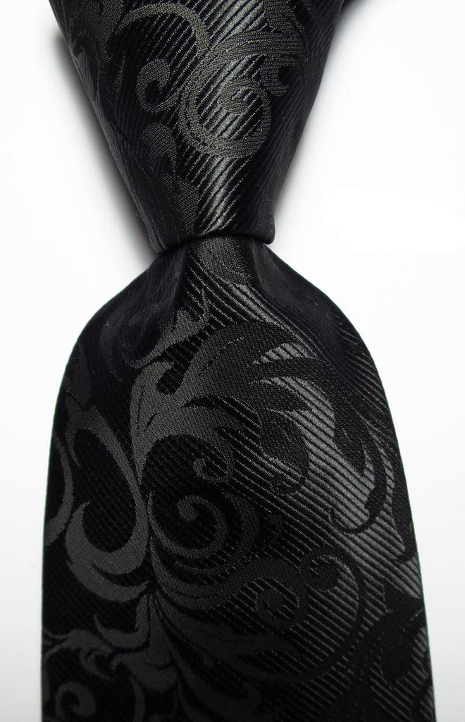 Men's Accessories - Ties Paisley Ties Mens 8Cm Silk Necktie Set Black 100% Silk