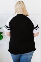 Women's Shirts - Plus Plus Size Contrast Crisscross Tee Shirt
