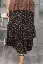 Women's Skirts Plus Size Ditsy Floral Layered Maxi Skirt