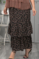 Women's Skirts Plus Size Ditsy Floral Layered Maxi Skirt