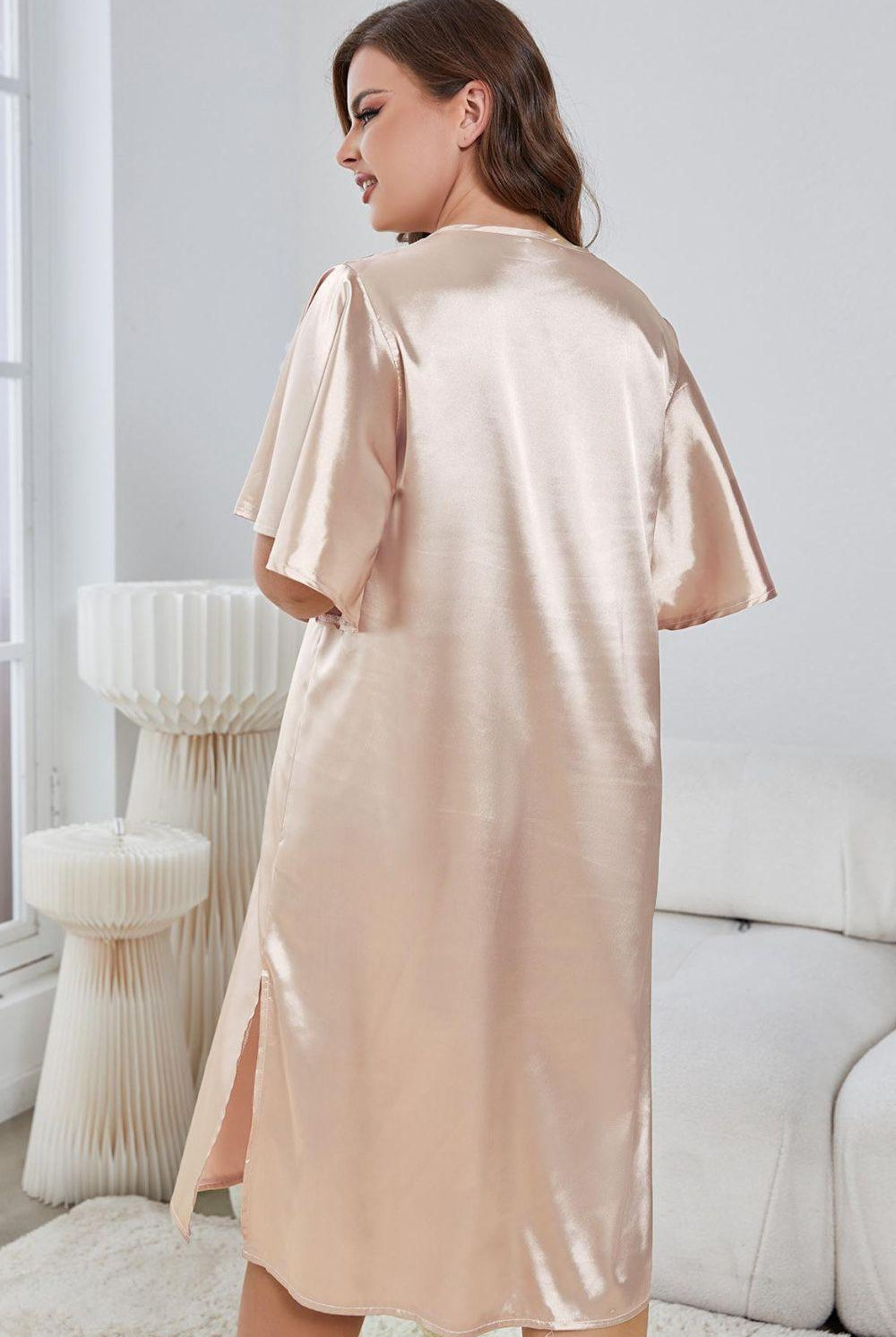 Women's Sleepwear/Loungewear Plus V-Neck Night Gown