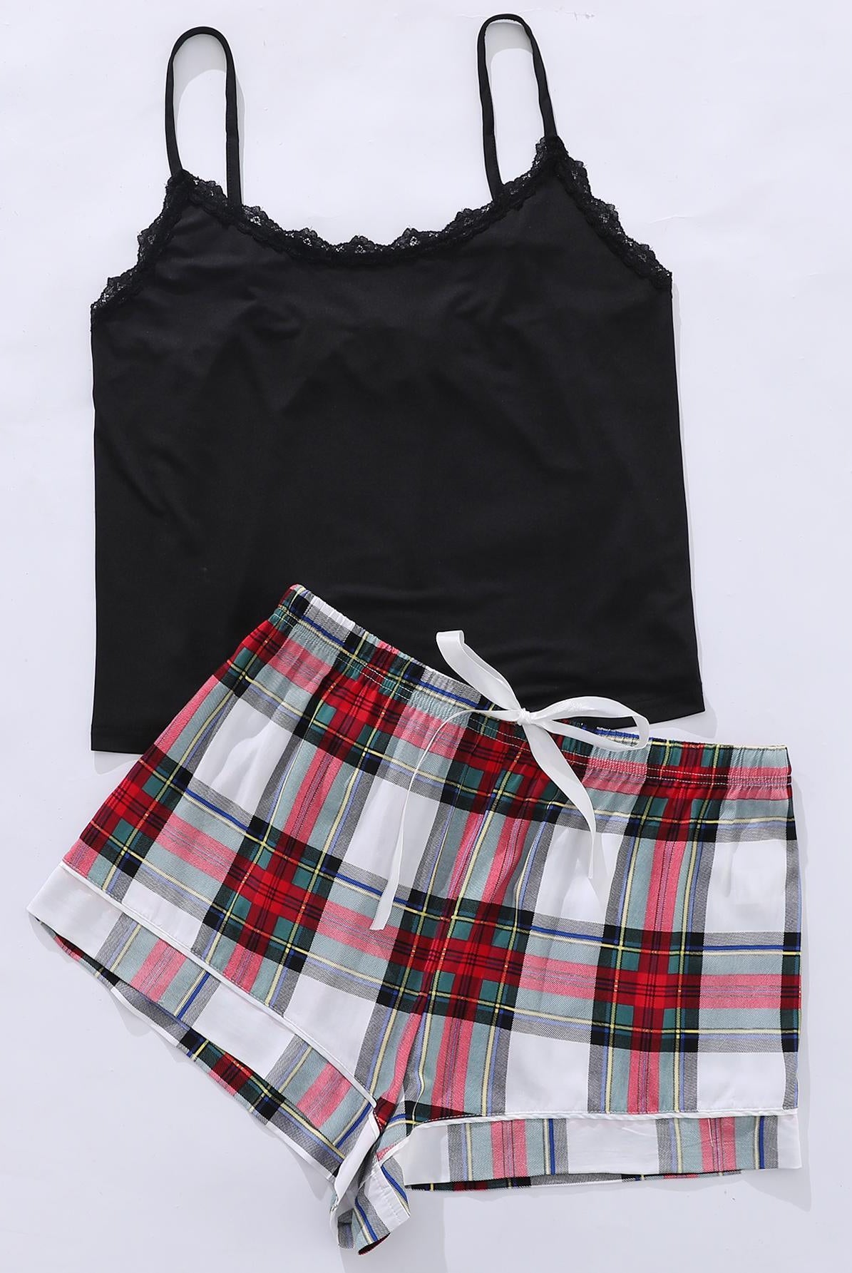 Women's Sleepwear/Loungewear Plus Scoop Neck Cami Shorts Pajamas