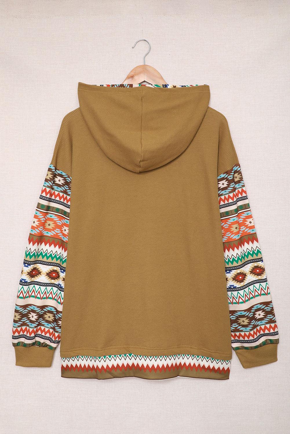 KNIT HOODIE - BROWN