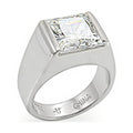 Sleek princess cut sterling silver ring featuring a brilliant square gemstone for elegant style