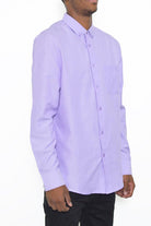 Men's Shirts Purple Signature Long Sleeve Button Down Shirt