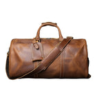 Luggage & Bags - Duffel Retro Carry-On Bag Crazy Horse Leather Travel Duffel Bag
