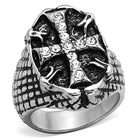 Men's Jewelry - Rings Rhinestone Cross Men Stainless Steel Synthetic Crystal Rings...