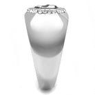 Stylish rhinestone skull ring for men featuring a polished silver finish and elegant design