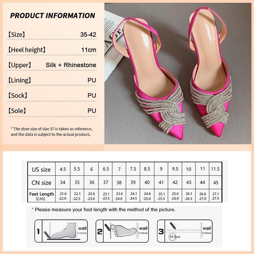Women's Shoes - Heels Rhinestones Elegant Pointed Toe Transparent Pvc Party Shoes
