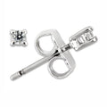 VacationGrabs Rhodium 925 sterling earrings featuring a sparkling diamond-stud design for elegant wear