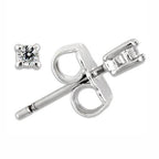VacationGrabs Rhodium 925 sterling earrings featuring a sparkling diamond-stud design for elegant wear