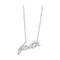 Rhodium brass necklace with sparkling 'faith' pendant for elegant and meaningful jewelry