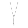 Elegant rhodium brass necklace for women featuring a chic design with sparkling accents
