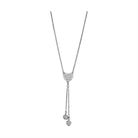 Elegant rhodium brass necklace for women featuring a chic design with sparkling accents