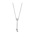 Elegant rhodium brass necklace for women featuring a chic design with sparkling accents