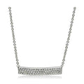 Rhodium brass necklace for women featuring a sleek design with sparkling accents