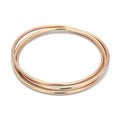 Set of stylish rose gold stacking bangles for women, perfect for layering and versatile fashion
