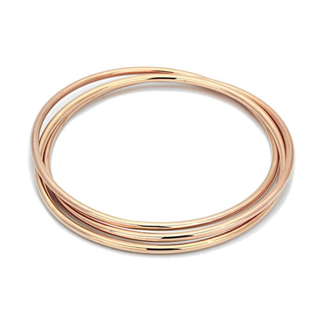 Set of stylish rose gold stacking bangles for women, perfect for layering and versatile fashion