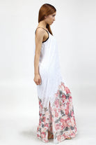 Women's Dresses Rose Print Side Slit Long Dress