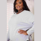 Trendsi Women's Round Neck Long Sleeve Top in Gray for Comfortable Everyday Wear