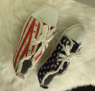 Women's Shoes Round Toe Casual Shoes Star Striped Lace Up Sneakers