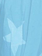 Trendsi Women's ruched full size pants in light blue with star pattern for casual style