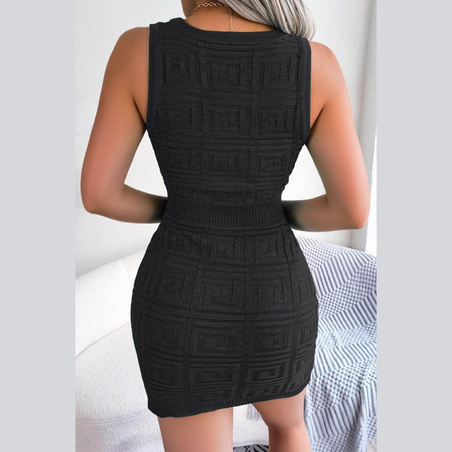 Trendsi sexy knit club dress with a stylish textured design for chic nightlife outings