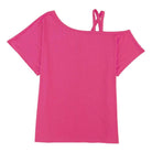 Trendsi Women's Short Sleeve Summer Top in Bright Pink with Stylish Shoulder Straps