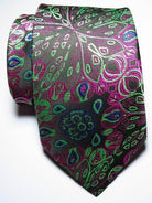 Luxury silk paisley necktie in vibrant colors for stylish men's accessories