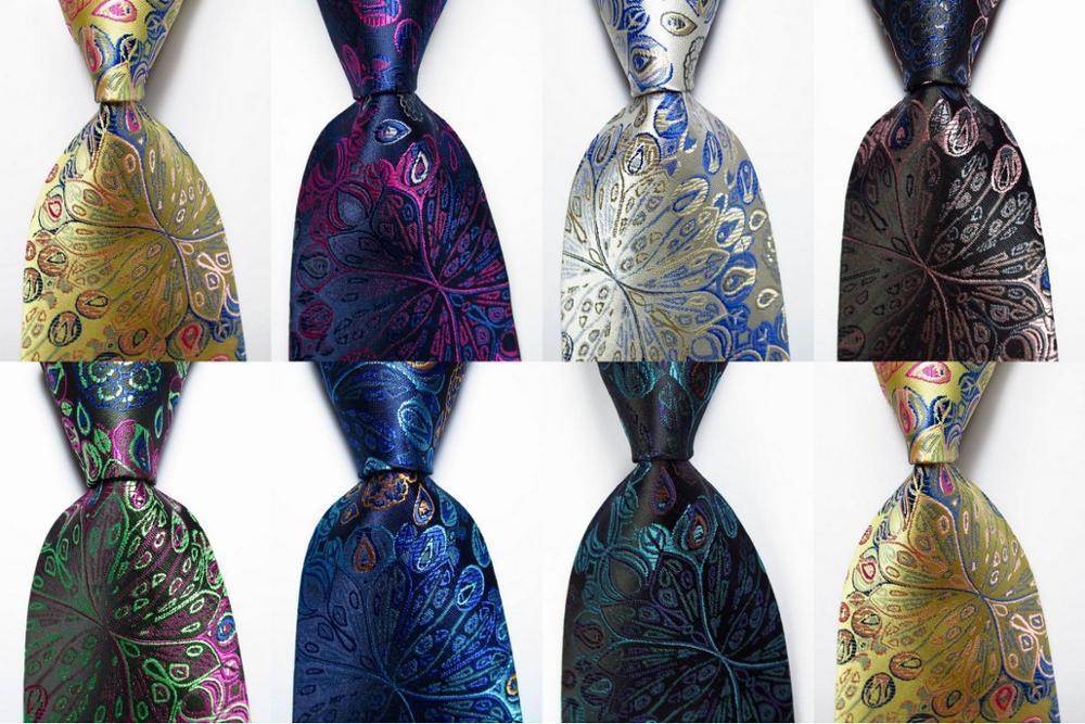 Collection of silk paisley neckties in various colors and patterns for stylish men's accessories