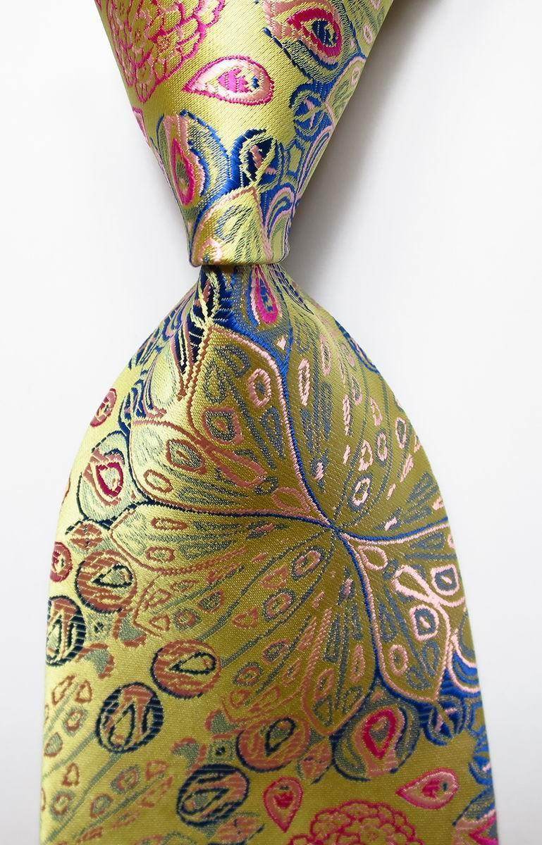Elegant silk paisley necktie in vibrant colors with intricate designs for formal occasions