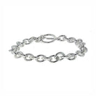 Stylish silver brass bracelet for women with a modern link design, perfect for everyday wear